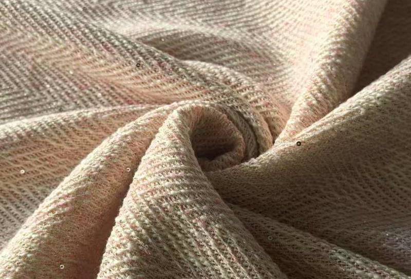 370mg 148sm Kain tweed poliester/kain berinspirasikan chanel 980240