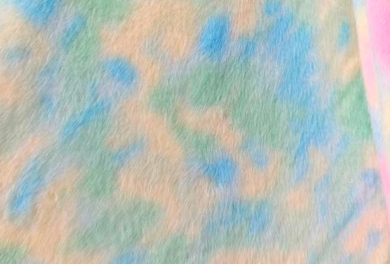 500GSM cerpelai Eropah kain cerpelai tiruan berwarna pelangi 500GSM cerpelai Eropah kain cerpelai tiruan berwarna pelangi
