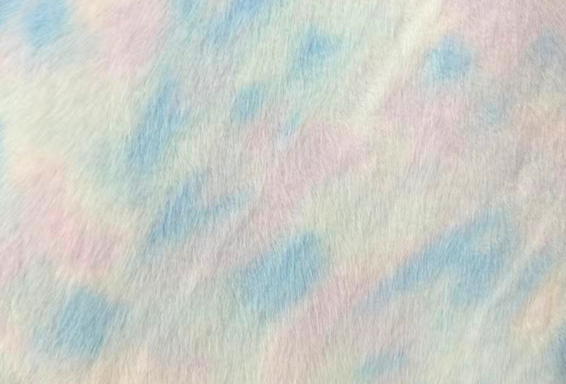 500GSM cerpelai Eropah kain cerpelai tiruan berwarna pelangi 500GSM cerpelai Eropah kain cerpelai tiruan berwarna pelangi